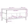 Engineered wood and black metal coffee table 100x50x50 cm by , Coffee table - Ref: Foro24-845366, Price: 83,07 €, Discount: %