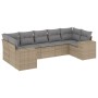 Set sofás de jardín 7 piezas y cojines ratán sintético beige de , Conjuntos de jardín - Ref: Foro24-3255326, Precio: 489,11 €...