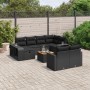 Set de sofás de jardín 11 pzas y cojines ratán sintético negro de , Conjuntos de jardín - Ref: Foro24-3266255, Precio: 612,30...