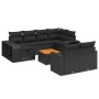 Set de sofás de jardín 11 pzas y cojines ratán sintético negro de , Conjuntos de jardín - Ref: Foro24-3266255, Precio: 612,30...