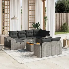 Set de sofás de jardín 11 pzas y cojines ratán sintético gris de , Conjuntos de jardín - Ref: Foro24-3266260, Precio: 580,47 ...