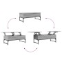 Mesa de centro madera ingeniería metal gris Sonoma 100x50x40 cm de , Mesas de centro - Ref: Foro24-845379, Precio: 79,58 €, D...