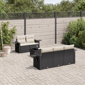 Set de sofás de jardín 6 piezas y cojines ratán sintético negro de , Conjuntos de jardín - Ref: Foro24-3219895, Precio: 385,8...