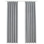Cortinas opacas con ganchos 2 unidades gris 140x245 cm de vidaXL, Cortinas y visillos - Ref: Foro24-134469, Precio: 48,09 €, ...