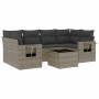 Set de sofás de jardín 7 piezas con cojines ratán PE gris de , Conjuntos de jardín - Ref: Foro24-3219919, Precio: 431,14 €, D...