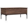 Mesa de centro madera ingeniería metal roble marrón 100x50x45cm de , Mesas de centro - Ref: Foro24-845415, Precio: 66,37 €, D...