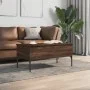 Mesa de centro madera ingeniería metal roble marrón 100x50x45cm de , Mesas de centro - Ref: Foro24-845415, Precio: 65,57 €, D...