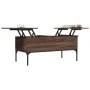 Mesa de centro madera ingeniería metal roble marrón 100x50x45cm de , Mesas de centro - Ref: Foro24-845415, Precio: 65,57 €, D...