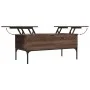 Mesa de centro madera ingeniería metal roble marrón 100x50x45cm de , Mesas de centro - Ref: Foro24-845415, Precio: 65,57 €, D...