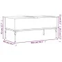 Mesa de centro madera ingeniería metal roble marrón 100x50x45cm de , Mesas de centro - Ref: Foro24-845415, Precio: 65,57 €, D...