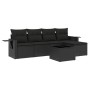 Set de sofás de jardín 6 piezas y cojines ratán sintético negro de , Conjuntos de jardín - Ref: Foro24-3220094, Precio: 351,0...