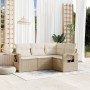 Juego de sofás jardín con cojines 4 pzas ratán sintético beige de , Conjuntos de jardín - Ref: Foro24-3220107, Precio: 305,40...