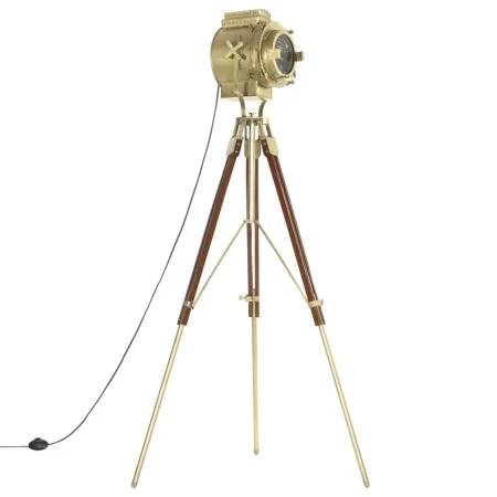 Lámpara de suelo con trípode madera maciza de mango 193 cm de vidaXL, Lámparas - Ref: Foro24-286204, Precio: 206,14 €, Descue...