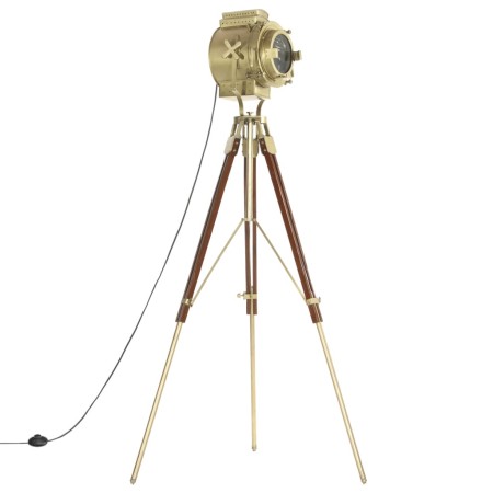 Lámpara de suelo con trípode madera maciza de mango 193 cm de vidaXL, Lámparas - Ref: Foro24-286204, Precio: 209,26 €, Descue...