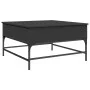 Couchtisch aus Holzwerkstoff und schwarzem Metall, 80 x 80 x 45 cm von , Couchtisch - Ref: Foro24-845401, Preis: 81,80 €, Rab...