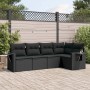 Set de muebles de jardín 5 pzas y cojines ratán sintético negro de , Conjuntos de jardín - Ref: Foro24-3220124, Precio: 345,2...