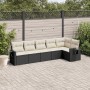 Set de sofás de jardín 6 piezas y cojines ratán sintético negro de , Conjuntos de jardín - Ref: Foro24-3220185, Precio: 354,1...