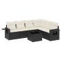 Set de comedor de jardín 7 pzas y cojines ratán sintético negro de , Conjuntos de jardín - Ref: Foro24-3220215, Precio: 396,8...