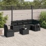 Set de comedor de jardín 7 pzas y cojines ratán sintético negro de , Conjuntos de jardín - Ref: Foro24-3220234, Precio: 450,8...