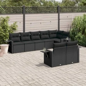 Set de sofás de jardín 8 piezas y cojines ratán sintético negro de , Conjuntos de jardín - Ref: Foro24-3220414, Precio: 601,9...