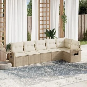Juego de sofás jardín con cojines 6 pzas ratán sintético beige de , Conjuntos de jardín - Ref: Foro24-3220187, Precio: 425,17...