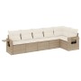 Juego de sofás jardín con cojines 6 pzas ratán sintético beige de , Conjuntos de jardín - Ref: Foro24-3220187, Precio: 408,31...