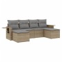 Juego de sofás jardín con cojines 6 pzas ratán sintético beige de , Conjuntos de jardín - Ref: Foro24-3220518, Precio: 340,25...