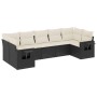Set de comedor de jardín 7 pzas y cojines ratán sintético negro de , Conjuntos de jardín - Ref: Foro24-3220585, Precio: 424,4...