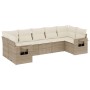 Set sofás de jardín 7 piezas y cojines ratán sintético beige de , Conjuntos de jardín - Ref: Foro24-3220587, Precio: 491,85 €...
