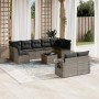 Set de sofás de jardín 10 pzas con cojines ratán sintético gris de , Conjuntos de jardín - Ref: Foro24-3220629, Precio: 590,8...