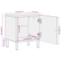 Mesita de noche de madera maciza de mango 40x33x46 cm de , Mesitas de noche - Ref: Foro24-356887, Precio: 43,26 €, Descuento: %