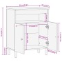 Armario auxiliar madera maciza de mango 60x33x75 cm de , Aparadores - Ref: Foro24-356916, Precio: 98,83 €, Descuento: %