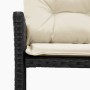 Sofá de jardín en forma de L con mesa y cojines ratán PE negro de , Sofás de exterior - Ref: Foro24-365581, Precio: 231,13 €,...