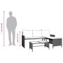 Sofá de jardín en forma de L con mesa y cojines ratán PE gris de , Sofás de exterior - Ref: Foro24-365574, Precio: 211,52 €, ...