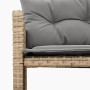 Sofá de jardín en forma de L con mesa y cojines ratán PE beige de , Sofás de exterior - Ref: Foro24-365576, Precio: 234,40 €,...