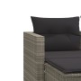 Sofá de jardín 2 plazas con toldo y taburetes ratán PE gris de , Sofás de exterior - Ref: Foro24-365796, Precio: 255,04 €, De...