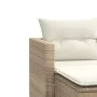 2 seater garden sofa with awning and beige PE rattan stools by , Outdoor sofas - Ref: Foro24-365794, Price: 271,71 €, Discoun...