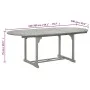 Mesa de jardín madera maciza de acacia gris 200x100x75 cm de vidaXL, Mesas de jardín - Ref: Foro24-47277, Precio: 170,67 €, D...