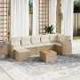 Juego de sofás de jardín con cojines beige 8 pzas ratán PE de , Sofás modulares de exterior - Ref: Foro24-3224231, Precio: 48...