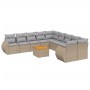 Set de sofás de jardín 11pzas con cojines ratán sintético beige de , Conjuntos de jardín - Ref: Foro24-3257529, Precio: 735,0...