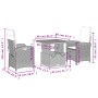 Set comedor de jardín 3 piezas con cojines ratán sintético gris de , Conjuntos de jardín - Ref: Foro24-3277337, Precio: 323,9...