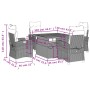 Set de muebles jardín 5 pzas con cojines ratán sintético negro de , Conjuntos de jardín - Ref: Foro24-3277377, Precio: 595,60...