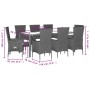 Set comedor de jardín 9 pzas con cojines ratán sintético beige de , Conjuntos de jardín - Ref: Foro24-3277581, Precio: 852,46...