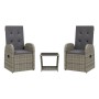 Set comedor de jardín 3 piezas con cojines ratán sintético gris de , Conjuntos de jardín - Ref: Foro24-3277607, Precio: 376,1...