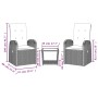 Set comedor de jardín 3 piezas con cojines ratán sintético gris de , Conjuntos de jardín - Ref: Foro24-3277607, Precio: 376,1...