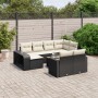 Set de sofás de jardín 11 pzas y cojines ratán sintético negro de , Conjuntos de jardín - Ref: Foro24-3228916, Precio: 530,11...