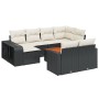 Set de sofás de jardín 11 pzas y cojines ratán sintético negro de , Conjuntos de jardín - Ref: Foro24-3228916, Precio: 530,11...