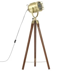 Lámpara de suelo con trípode madera maciza de mango 97 cm de vidaXL, Lámparas - Ref: Foro24-286109, Precio: 92,95 €, Descuent...