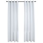 Cortinas opacas anillas de metal 2 pzas blanco crudo 140x245 cm de vidaXL, Cortinas y visillos - Ref: Foro24-134484, Precio: ...
