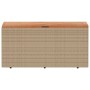 Caja de almacenaje jardín madera acacia ratán beige 110x50x54cm de , Cajas de almacenaje para exteriores - Ref: Foro24-365957...